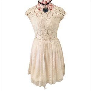 My Michelle Cream Lace Dress